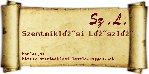 Szentmiklósi László névjegykártya