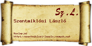 Szentmiklósi László névjegykártya
